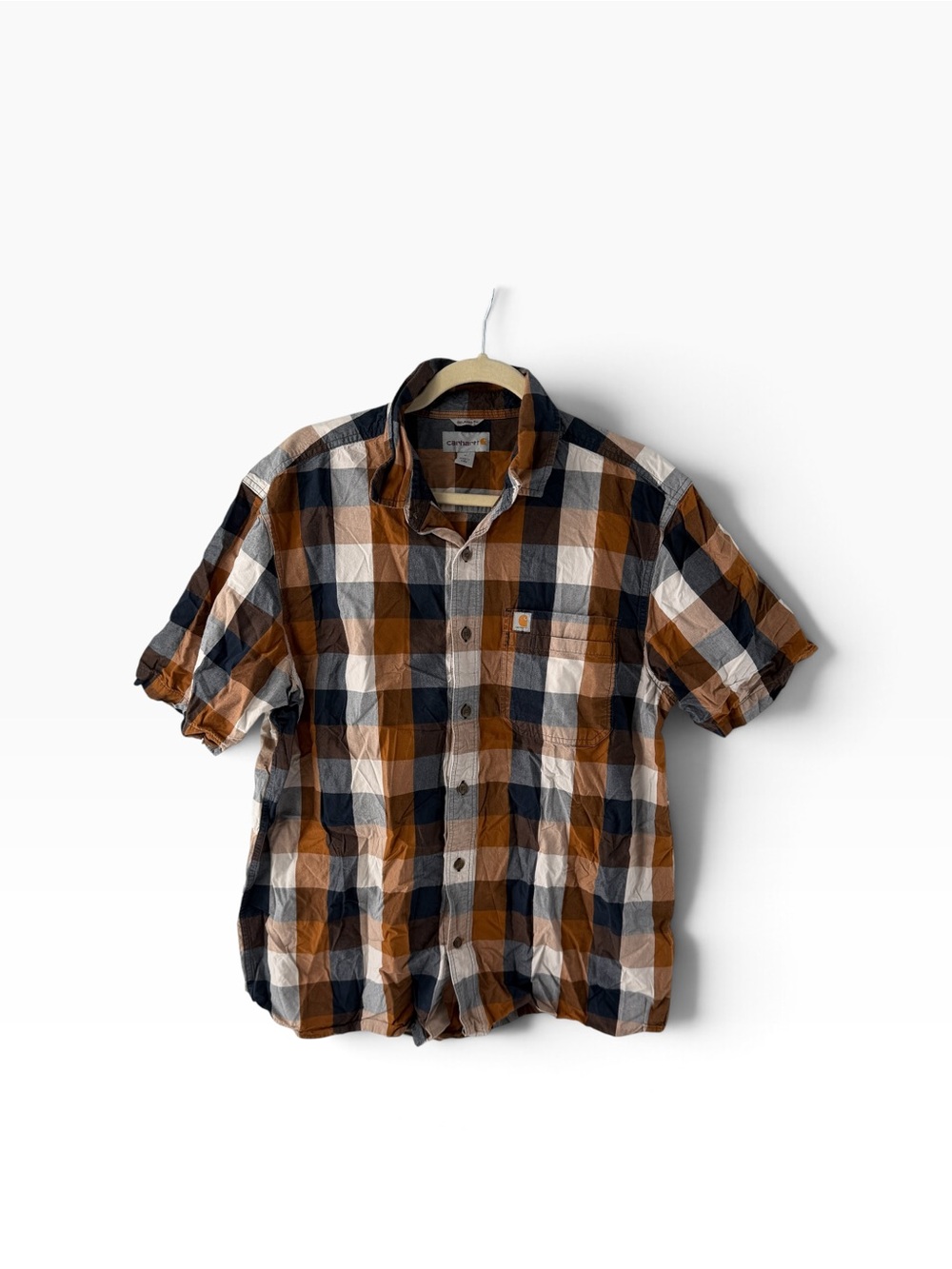 Carhartt Men’s L Essential Classic Plaid Short Sleeve Button-Down Casual Shirt